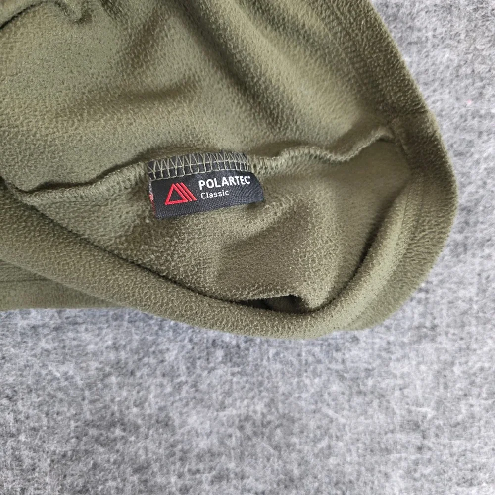 The‎ North Face Pullover Mens Medium Green Fleece 1/4 Zip Polartec Casual Jacket